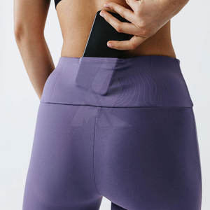 <b>Women's</b> Mid Waist Solid <b>Pattern</b> Yoga <b>Leggings</b> with Breathable Elastic Waist Pants for Outdoor Use New Design - Product Image 5