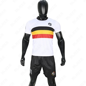 Maillot de football personnalisé avec nom et numéro d'équipe, uniforme unisexe pour adultes, maillots et shorts d'entraînement, maillot de football 100% polyester à séchage rapide - Product Image 4