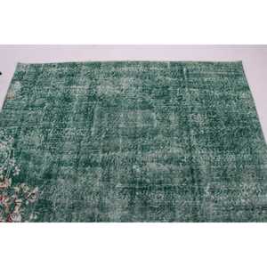 พรมวินเทจสไตล์ตุรกี ขนาด 5.6x5.2 ฟุต พรมสีเขียวลายตะวันตกเฉียงใต้ - Product Image 5