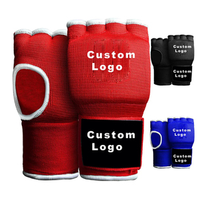 Gants de boxe avec logo personnalisé avec bandes intérieures en gel Matériau en cuir de protection pour l'entraînement de boxe MMA - Product Image 2