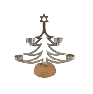 Soporte decorativo de aluminio T Lite F354 Latón EPL Uso para decoración de iluminación navideña Juego de 2 Tamaño mediano hecho a mano - Product Image 1