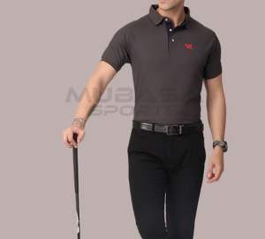 เสื้อโปโลสำหรับผู้ชายเสื้อโปโลปักลายสีทึบเสื้อโปโลใส่ได้ทั้งชายและหญิงผลิตจากโรงงาน - Product Image 2