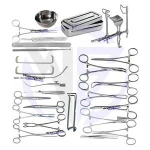 Juego de instrumentos quirúrgicos de acero inoxidable de 44 piezas para cirugía de hernia de apendectomía Manual Farabeuf Retractor fórceps de tejido de 15cm - Product Image 5