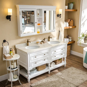 Offre spéciale Armoire moderne de luxe en bois de teck massif Vanités de cuisine sculptées de haute qualité pour l'école Salon Appartement Utilisation - Product Image 3