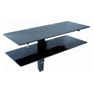 Support mural pour moniteur TV FM 35 1200 noir, capacité 60 kg, crochets et rails, modèle 80 00056 - Product Image 1
