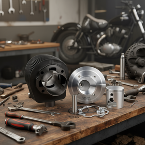 New Pinasco 177cc Cast Iron Motorcycle Cylinder <b>Kit</b> <b>Model</b> 25030805 with High Visibility - Product Image 3