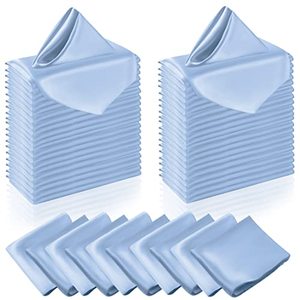 Serviettes carrées en satin élégantes personnalisées de couleur unie 60x60cm, réutilisables, douces, lavables, FABRIA, mariages, restaurants, banquets, fêtes - Product Image 1
