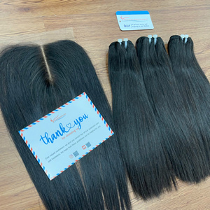 Extensions de cheveux vietnamiens Remy super lisses, double trame, 100 % vierges, tissées à la machine, toutes couleurs, permanentables - Product Image 2