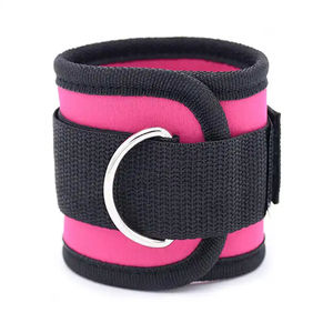 Good Quality Custom Logo Neoprene Ankle Straps with D-Ring Gym Workout <b>Fitn</b> Accories Adjustable for Sports Protection OEM - Product Image 3