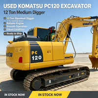 Excavatrice sur chenilles Komatsu PC120, 12 tonnes, compacte, hydraulique, d'occasion, du Japon, pour travaux de construction et terrassement municipal
