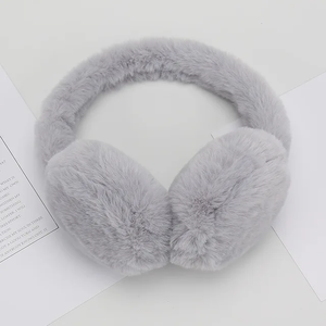 OEM Wholesale Custom Four Season Warm Soft Feeling Fur Rabbit Ear Customized Colors 100% Polyester <b>Earmuffs</b> for <b>Women</b> - Product Image 4
