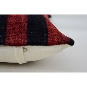 Almohada de lana a rayas rojas, cojín decorativo Rectangular tradicional de 12x24 pulgadas, patrón Vintage de tejido suave para ropa de cama - Product Image 5