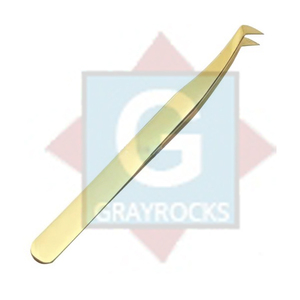 Pince à cils pince à épiler incurvée en acier inoxydable logo personnalisé Extension de marque privée professionnelle - Product Image 3