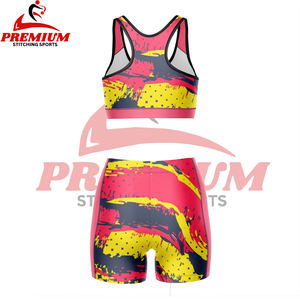 Ensemble de shorts de sport sublimés pour le yoga et le fitness, vêtements de sport, soutien-gorge de sport - Product Image 2