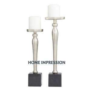 Lot de 2 bougeoirs et supports de différentes tailles en laiton massif de qualité supérieure en métal de forme personnalisée - Product Image 6