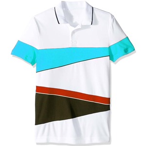 Polo de tennis à séchage rapide en polyester et élasthanne pour hommes, avec broderie en blocs de couleurs personnalisés de haute qualité et logo design - Product Image 5