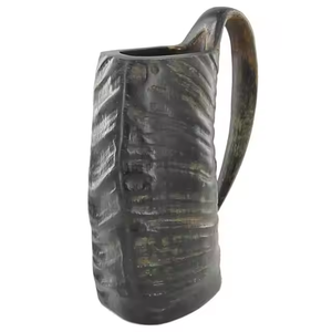 Nuevos productos al por mayor Cuerno vikingo Taza de cerveza de camping hecha a mano con asa Taza para beber de la India por Crescent Crafts - Product Image 3