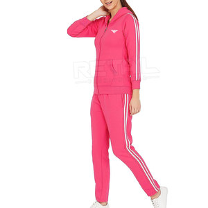 Ensemble de survêtements pour femmes, nouvelle conception 2023, haute qualité, respirant, séchage rapide, tissu en polaire polyester/coton, couleur personnalisée - Product Image 3