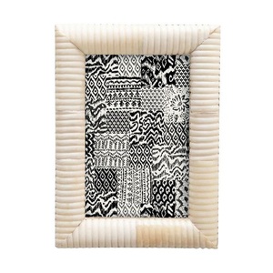Beautifully Hand-Carved <b>4</b>\"<b>X</b> <b>6</b>\" Resin Photo <b>Frame</b> Natural Bone MDF Display for Displaying Natural Photos - Product Image 1