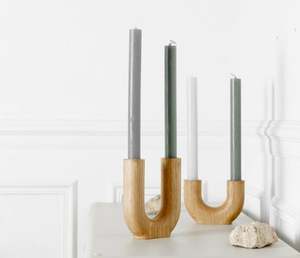 Vela de lujo de metal de diseño clásico, palos de madera, escaneo de textura, estilo dinavo, candelabro primitivo, decorativo japonés para el hogar - Product Image 4