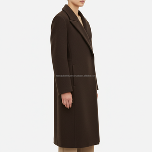 Abrigo de Lana Marrón Oscuro Personalizado para Mujer, Ropa de Invierno de Marca Privada - Product Image 4