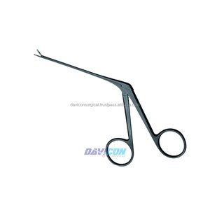 Micro pinces auriculaires droites en acier inoxydable de haute qualité, Instruments chirurgicaux orl dentelés à revêtement noir - Product Image 2