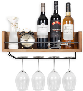 ตัวเรือนและที่ใส่โลหะทำจากไม้ที่มีสีและขนาดที่กำหนดเองได้และที่วางขวดโลหะ4ขวด - Product Image 1