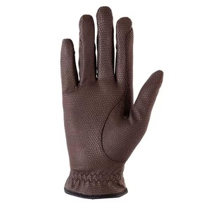 Gants d'équitation d'hiver imperméables en cuir avec logo personnalisé, respirants, perforés, style polo, unisexe - Product Image 2