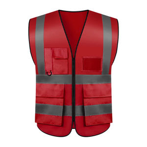 El mejor chaleco de seguridad reflectante de alta visibilidad con chalecos de seguridad de trabajo con múltiples bolsillos, logotipo personalizado, el mejor chaleco de seguridad Unisex - Product Image 1