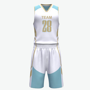 DUBBIX INDUSTRIES Conjunto Deportivo de Baloncesto para Hombre, 100% Poliéster, Antibacterial, Transpirable, de Secado Rápido, Sin Mangas, para Verano - Product Image 1