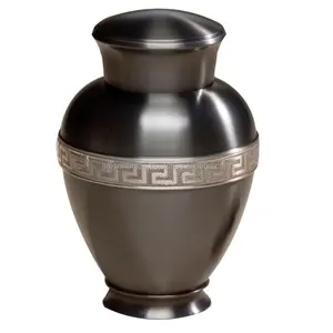 En kaliteli siyah bitmiş hatıra Urns Metal pirinç cenaze sake sake Urn küçük iki ton Metal kremasyon Urn