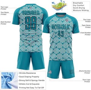 Uniforme de Fútbol Personalizado de Primera Calidad, Impresión Digital, Transpirable, Manga Corta, Unisex, para Clubes - Product Image 6