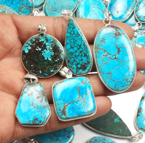 สร้อยคอจี้เทอร์ควอยซ์ย้อมสีธรรมชาติจำนวนมากสำหรับทำเครื่องประดับ - Product Image 2