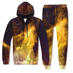 Ensemble de survêtement unisexe grande taille personnalisé pour l'hiver, avec plusieurs poches, style cargo, logo personnalisé, broderie en chenille - Product Image 2