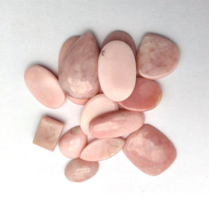 14 pièces naturel rose opale 10-20mm ovale poire coussin Cabochon 51.55 Gms Lot Iroc ventes taille libre opale mélange forme pierre précieuse en vrac - Product Image 6