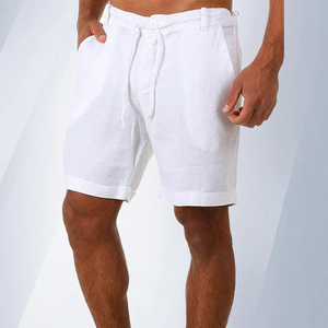 Nouveau design d'été court de fitness taille haute à séchage rapide avec décoration lavée Short d'été en coton - Product Image 3