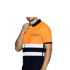 Camiseta Polo de Seguridad Reflectante de Alta Visibilidad, Unisex, Poliéster, Impermeable, Mangas Largas, Ropa de Trabajo - Product Image 4