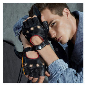 Guantes DE SEGURIDAD DE CUERO dividido de vaca común para conductor Guantes de conductor de cuero de cabra - Product Image 5