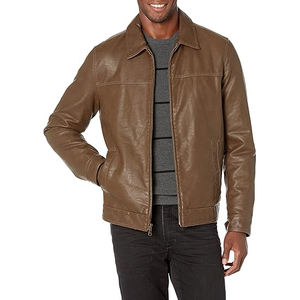 Chaqueta de cuero personalizada de fábrica OEM para hombre 2025, chaqueta de calle de cuero genuino duradera para motorista clásico para hombre, envío DDP - Product Image 1