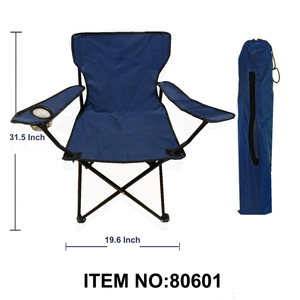 Sedia da esterno 31.5 \ "blu Navy leggera struttura in alluminio pieghevole con tessuto Oxford per spiagge da picnic Parks-10PC/CS - Product Image 1