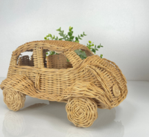 Nuevo y creativo juguete de mimbre hecho a mano para niños, Camper Van de juguete para niños pequeños, Camper de mimbre, cestas de ratán, juguetes naturales, regalo de cumpleaños - Product Image 3