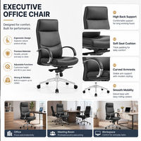 Chaise de bureau de direction à dossier haut pivotante avec accoudoirs fixes pour espace de travail d'entreprise - Fournisseur