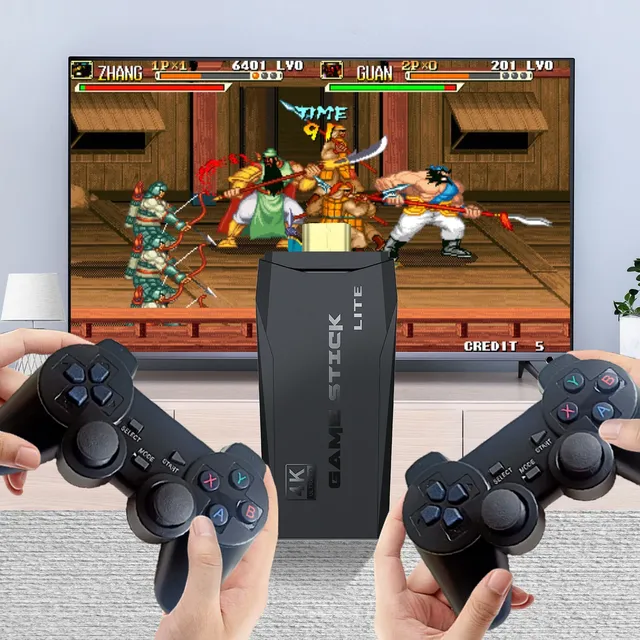 Hot Selling HD 4K TV Game Console Player Box Retro Tv Spielekonsole Two Wireless Controllers for Kids & Adults to Play at Home