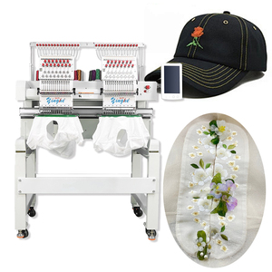 YH Popular 2 cabezas 15 agujas bordado monograma software computarizado con gorra funciones de camiseta plana - Product Image 3