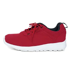 Trusted Brand Red Women's Running Sneakers Made In Uzbekistan Genuine Leather Comfortable Fit Wholesale Prices