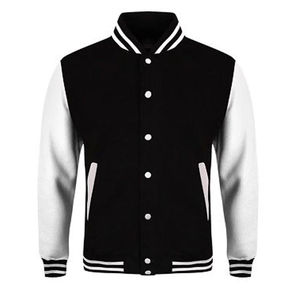Vestes de baseball de bonne qualité pour hommes avec manches en cuir vente en gros veste universitaire coupe-vent matelassée à manches longues pour hommes - Product Image 4