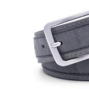 Cinturón vaquero de piel de vaca para hombre de alta calidad al por mayor estilo informal de moda europea americana con hebilla nuevo diseño de piel sintética - Product Image 4