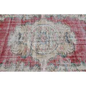 Alfombra Vintage de 5.4x8.9 pies, Alfombra Turca Grande, Alfombra Roja Estilo Suroeste - Product Image 5