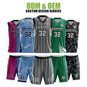 Ensembles de vêtements de sport d'été personnalisés pour hommes Uniformes de basket-ball réversibles respirants à séchage rapide-Maillots et shorts imprimés - Product Image 3