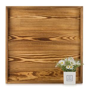 Juego de bandejas de madera hechas a mano Buena calidad Color de bambú natural Forma rectangular Acabado suave Bandejas decorativas para servir de uso diario - Product Image 4